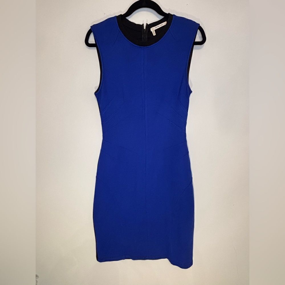 Derek Lam 10 Crosby EUC blue/black bodycon style mid length dress Size 6